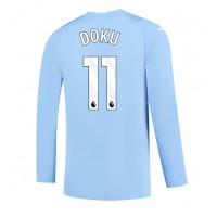 Manchester City Jeremy Doku #11 Replica Home Shirt 2023-24 Long Sleeve